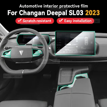 Для Changan Deepal SL03 2023 Салон автомобиля Центральная консоль Приборная панель Защитная пленка Наклейка против царапин Аксессуары