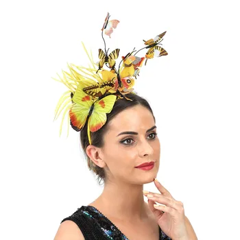 Модные повязки на голову бабочек для женщин, красочные украшения фестиваля бабочек Костюм лесного эльфа Головной убор для женщин и девочек