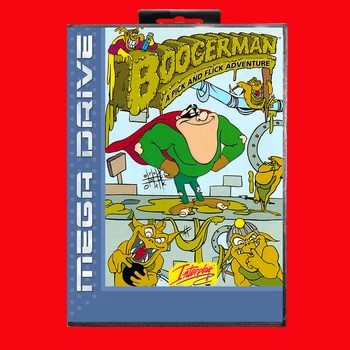Boogerman с EUR Box для 16-битного игрового картриджа Sega MD Система Megadrive Genesis