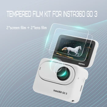Защитная пленка для объектива экрана Закаленная пленка для Insta360 GO 3 Протектор для большого пальца Камера Защитная пленка для экрана Аксессуары для объектива
