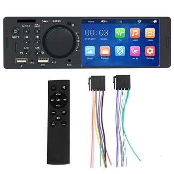 4,1 дюйма Авто Радио Сенсорный экран Bluetooth Музыка Громкая связь MP5 Плеер TF USB Зарядка Дистанционная музыкальная аудиосистема Простая установка