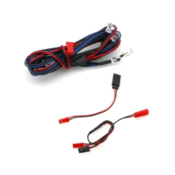 5 мм 6 светодиодов Комплект 4 синих 2 красных 5 мм с переходным кабелем для 1/10 1/8 Axial SCX10 Traxxas TRX4 D90 HSP HPI RC Авто