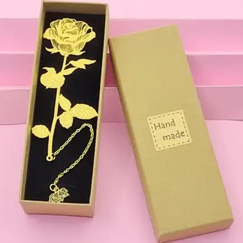 1 набор золотых металлических закладок новогодний подарок с подарочной коробкой винтаж золотая роза закладки кулон классический стиль маркер страницы