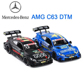 1:32 Mercedes-Benz C63 DTM Раллийный автомобиль Модель Сплав DieCast Игрушка Супер Спортивный Автомобиль Для Детской Коллекции Игрушек Звуковой Свет Откат назад