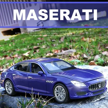 1:32 Maserati Quattroporte Купе Сплав Модель автомобиля Литой металл Игрушечное транспортное средство Модель автомобиля Моделирование Звуковой свет Коллекция Подарок