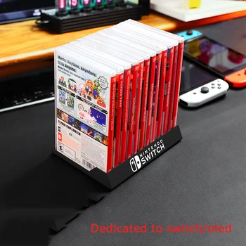 Дисплей Чехол для игровых карт Держатели картриджей Нескользящая стойка для хранения Nintendo Switch OLED 12 шт. Чехол для хранения игровых карт