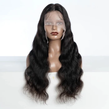 28 дюймов 13X4 Body Wave Кружева Передний Парик Человеческие волосы Предварительно Выщипанные Бразильские Человеческие Волосы 13X6X1 HD Кружева Передние Парики Для Женщин