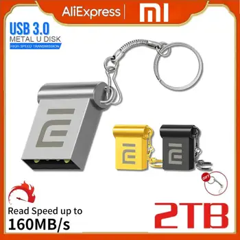 Оригинальный металлический флэш-накопитель Xiaomi емкостью 2 ТБ USB 3.0 Высокоскоростной USB-накопитель 1 ТБ Портативный накопитель памяти Аксессуар TYPE-C Адаптер