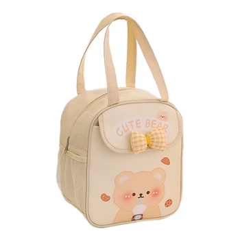 Kawaii Lunch Bag Для девочек Симпатичная сумка для ланч-бокса Изолированная сумка Многоразовая сумка для горячей или холодной работы