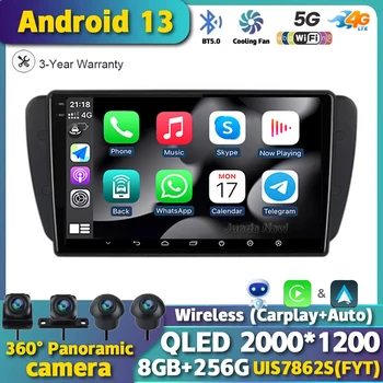 9 дюймов Android 13 Авто Радио Для Seat Ibiza 6j 2009 2010 2012 2013 MK4 FR GPS Навигация Сенсорный экран Мультимедиа WIFI Видеоплеер