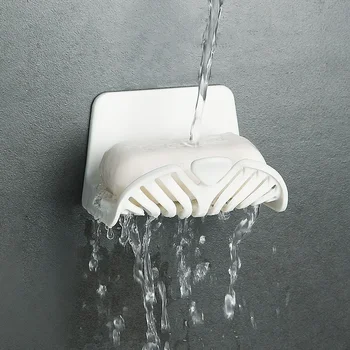  Светлая роскошная настенная ванная комната Хороший слив мыльницы Бытовой пластиковый мыльница без перфоратора может фильтровать воду