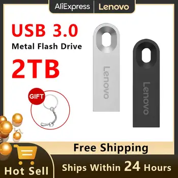 Lenovo 2 ТБ USB 3.0 Флэш-накопители Высокоскоростной флэш-диск 128 ГБ USB Память 1 ТБ Флэш-накопитель Водонепроницаемый U-образный стержень для ноутбука ПК
