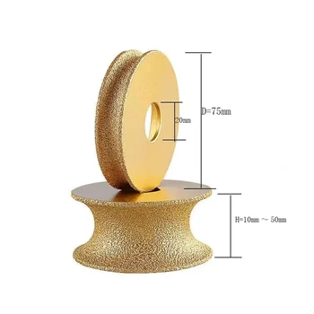 Шлифовальный диск Шлифовальный круг Аксессуары для электроинструмента Высокое качество Горячий круглый 75 мм 10 мм 15 мм 20 мм 25 мм Алмаз