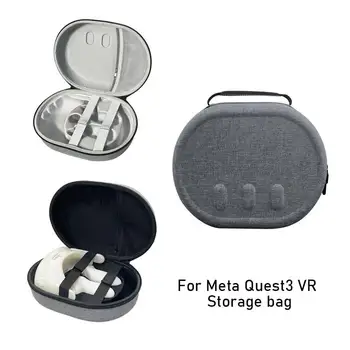  Портативная сумка для хранения Ударопрочный EVA Hard Shell Чехол Anti-Scratch Органайзер Сумка с сетчатой сумкой для аксессуара Meta Quest3 VR